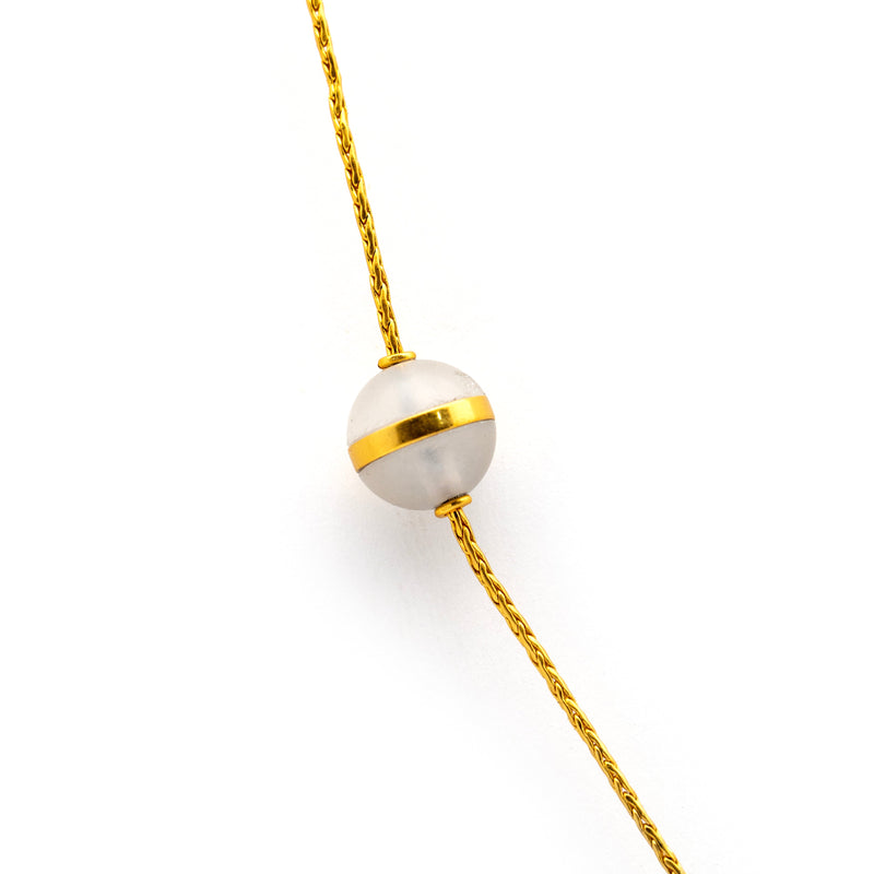Day & Night Lapis Necklace - Lapis And Quartz Necklace