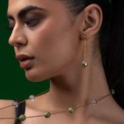 Azure Dream Earrings - Quartz Idocrase Earrings
