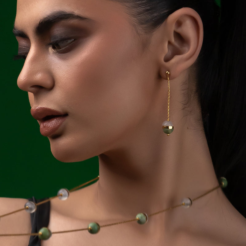 Azure Dream Earrings - Quartz Idocrase Earrings