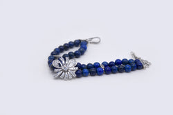 Silver Dusk - Silver Lapis Lazuli Bracelet