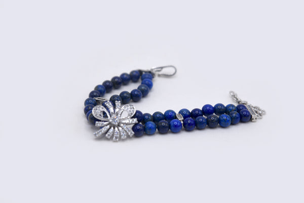 Silver Dusk - Silver Lapis Lazuli Bracelet