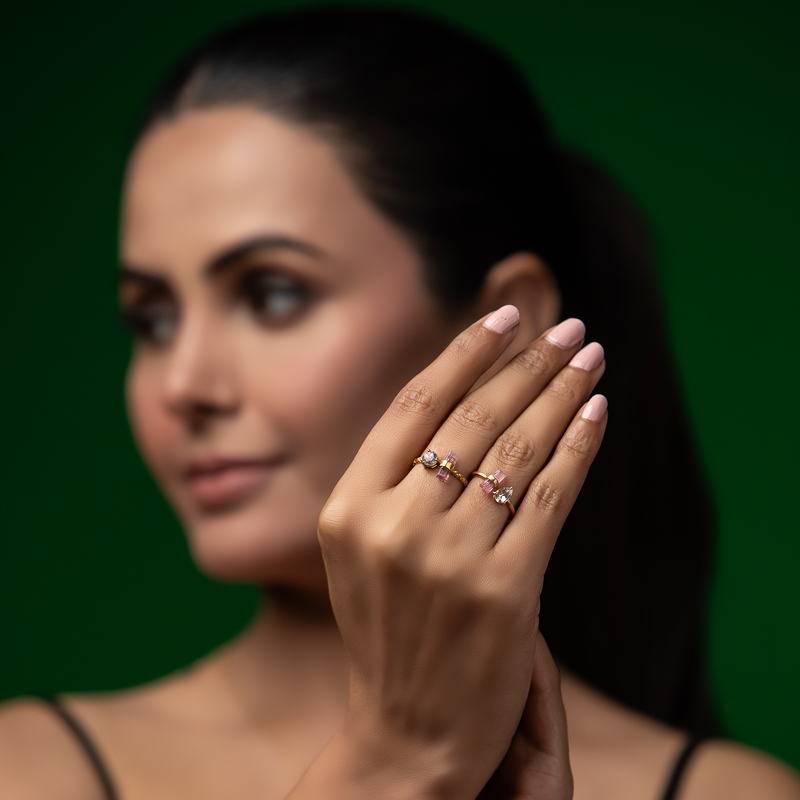 Husn-e-Jahan - Silver Tourmaline Ring