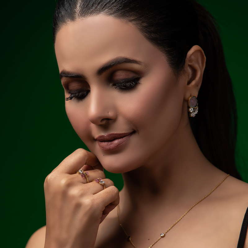 Husn-e-Jahan - Silver Tourmaline Ring