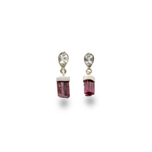 Load image into Gallery viewer, Tourmaline Earrings| Silver Earrings| Topaz Earrings| Pakistan Jewelry