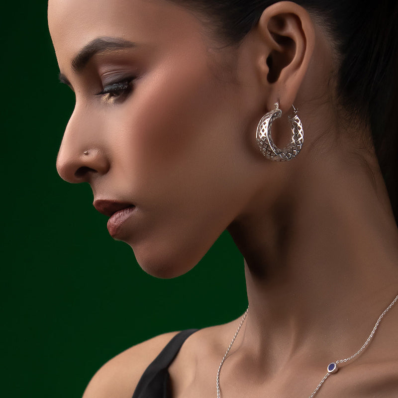 Hunar-e-Makli- Silver Earrings