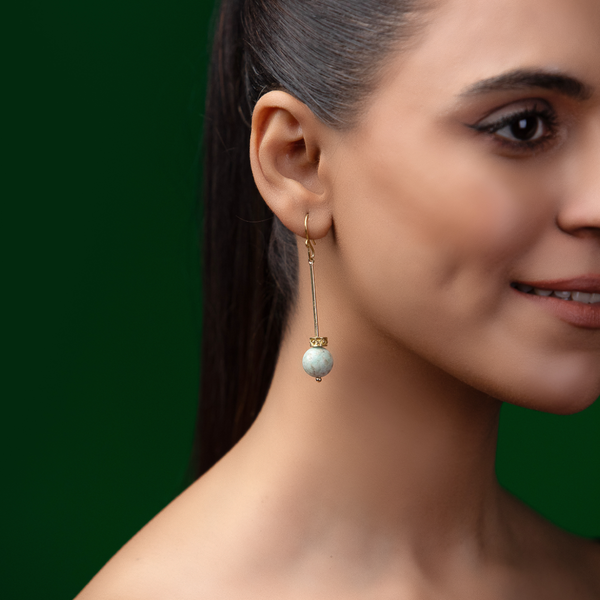 Saaz - Natural Amazonite Earrings