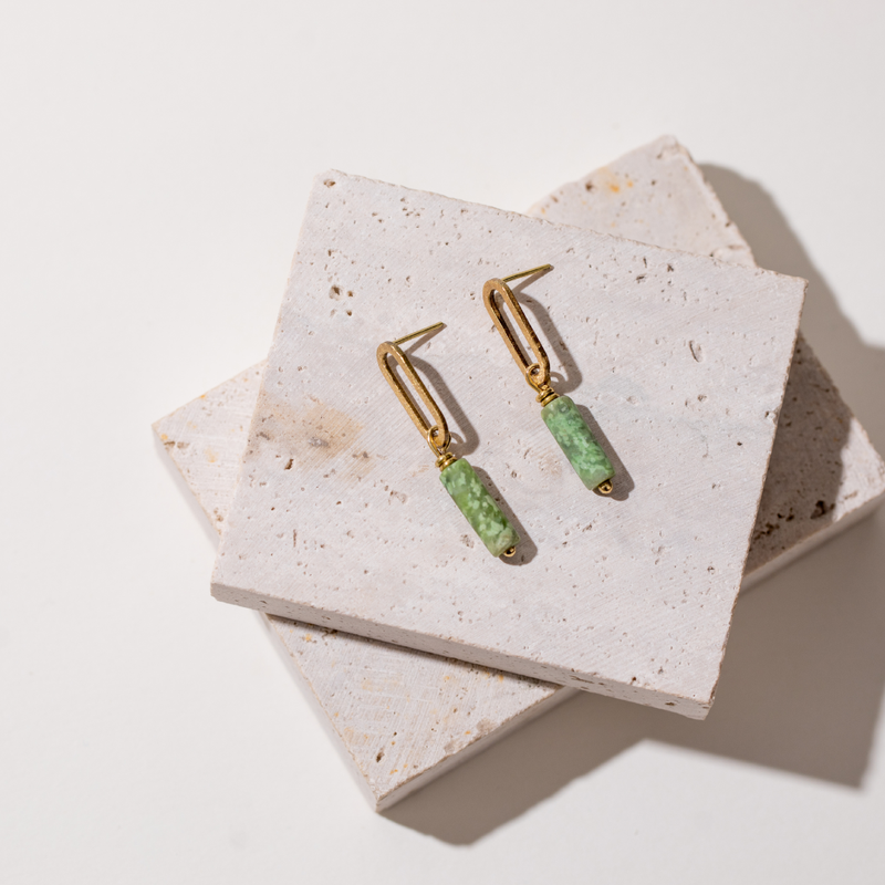 Silsila - Natural Idocrase Earrings