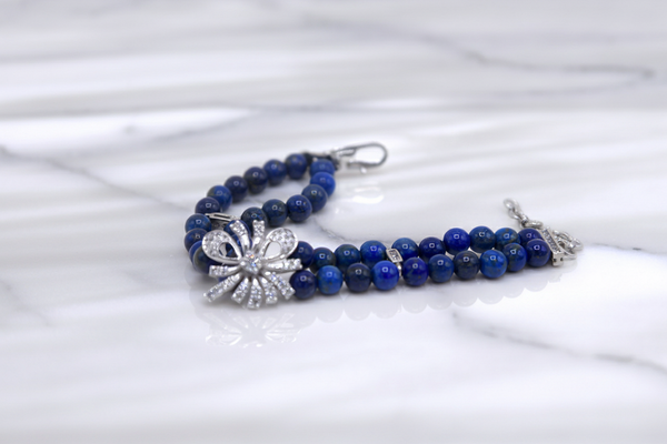 Silver Dusk - Silver Lapis Lazuli Bracelet