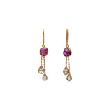 Gulzar - Silver Ruby Earrings