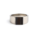 Obsidian - Tiger Iron Silver Ring for Men
