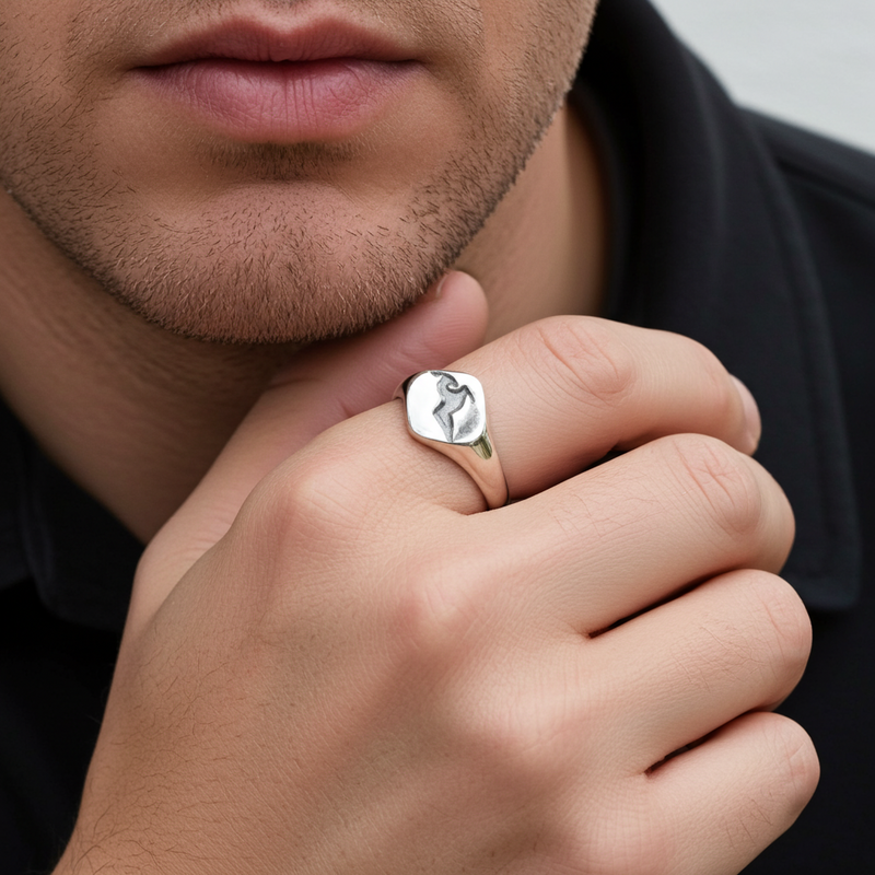 Chitral Crown - Silver Men Ring
