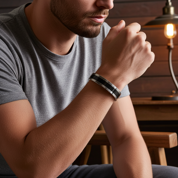 Serenity Bangles - Black Riverstone Bangle