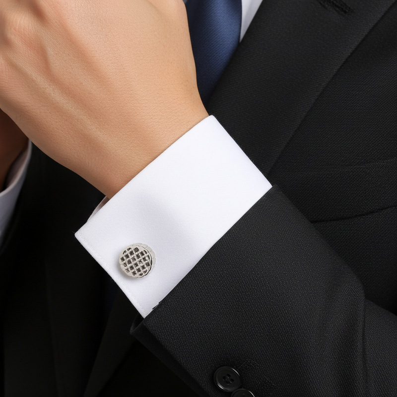 Silver Orbit Cufflinks