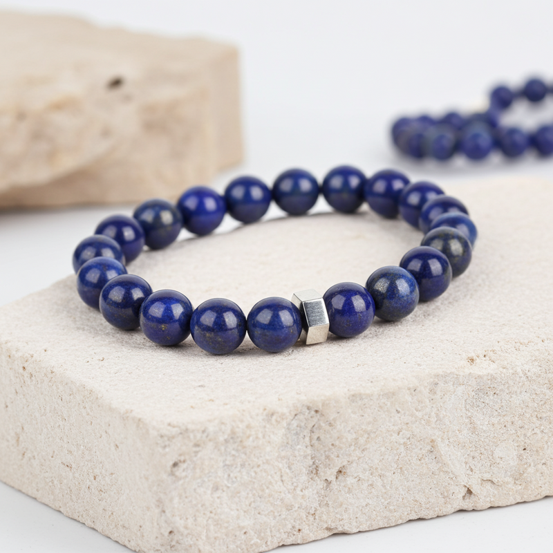 Royal Lapis Beads - Lapis Lazuli Bead Bracelet