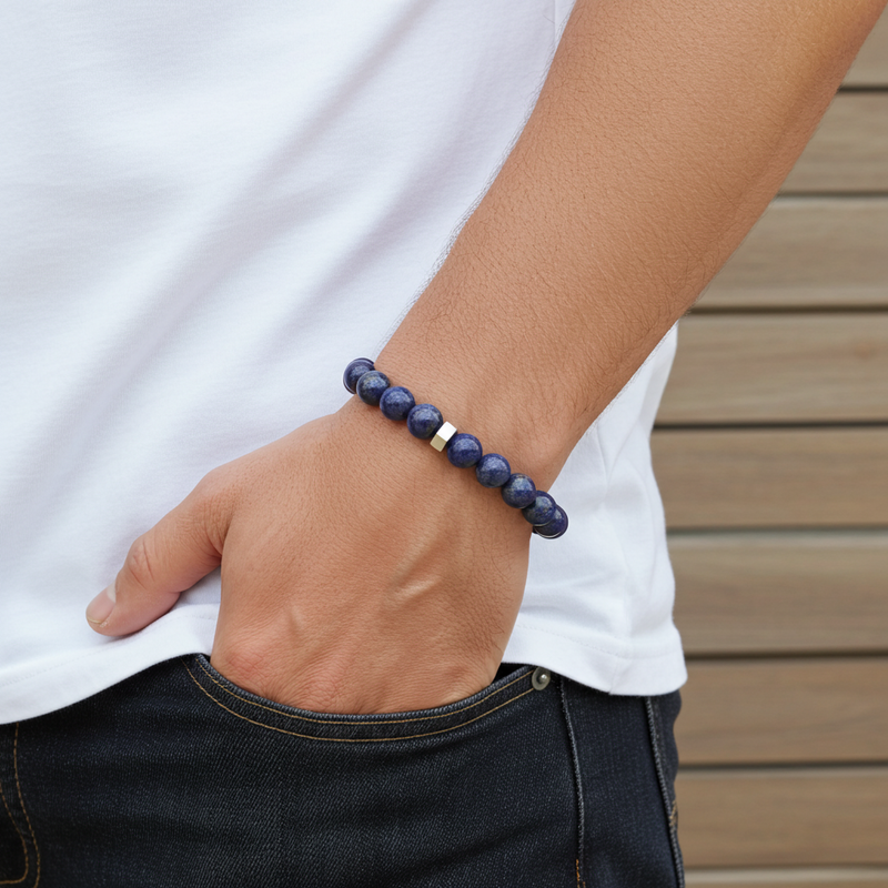 Royal Lapis Beads - Lapis Lazuli Bead Bracelet