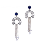 Zeenat-e-Mehrab - Silver Lapis Lazuli Earrings