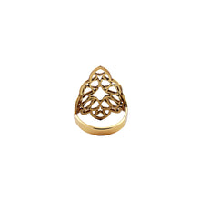 Load image into Gallery viewer,  Brass Ring | Geometric Pattern | Adjustable