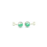 Aistan - Luxury Emerald Silver Cufflinks for Men