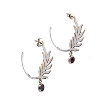 Load image into Gallery viewer, Amethyst Earrings| Silver Earrings | Handmade | Faceted gemstone