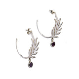 Pecan Earrings - Luxury Amethyst Silver Earrings