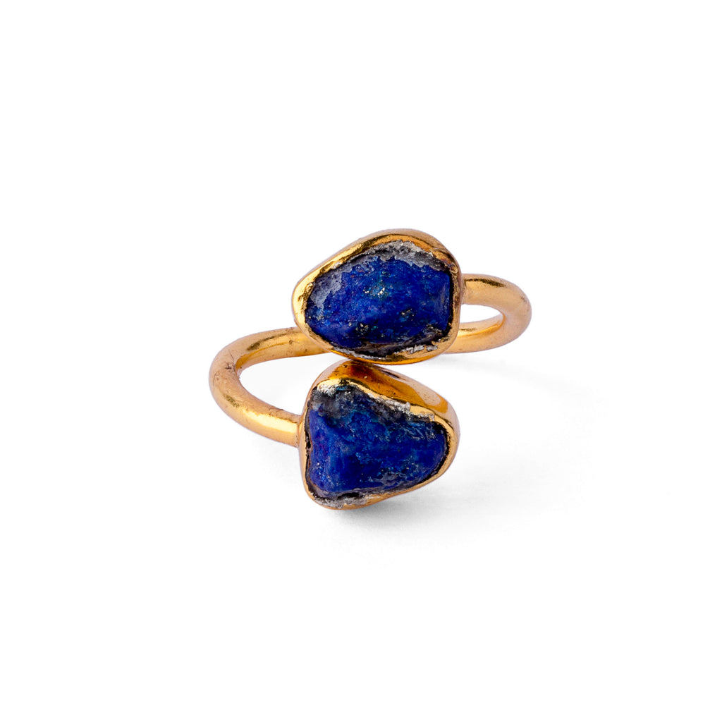 Twin Blue Lapis Lazuli Ring