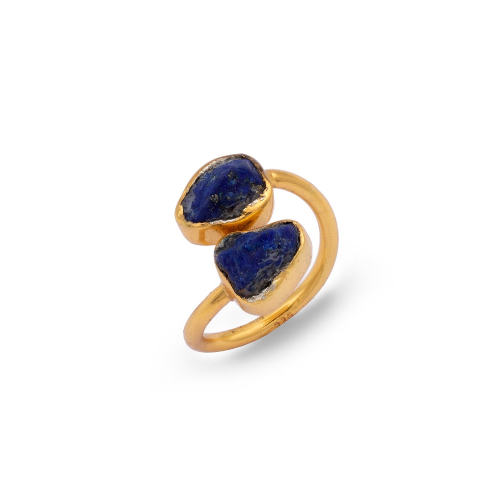 Twin Blue Lapis Lazuli Ring