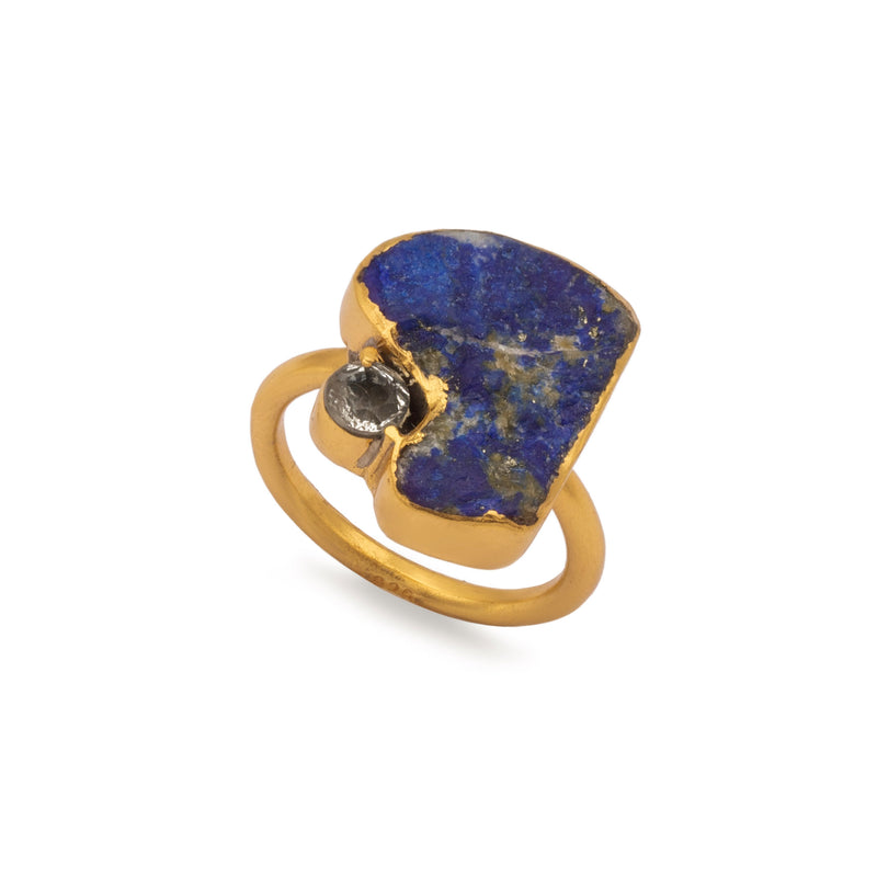 A Regal Statement - Lapis Lazuli Silver Ring
