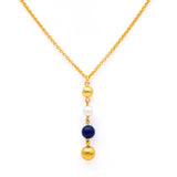 Azure Pearl - Lapis Lazuli and Pearl Necklace
