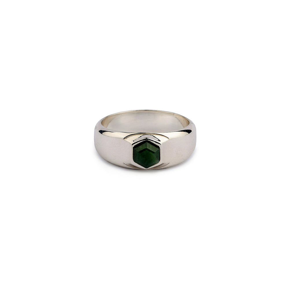 Silver Ring| Nephrite Jade Ring| Handmade