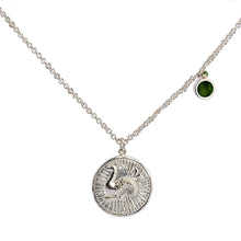 Load image into Gallery viewer, Mughal Zodiac Coin | Jade Necklace | Silver Necklace | Handmade | Pietra Dura