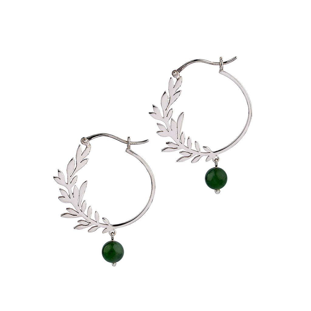 Jade Earrings| Silver Earrings | Handmade 
