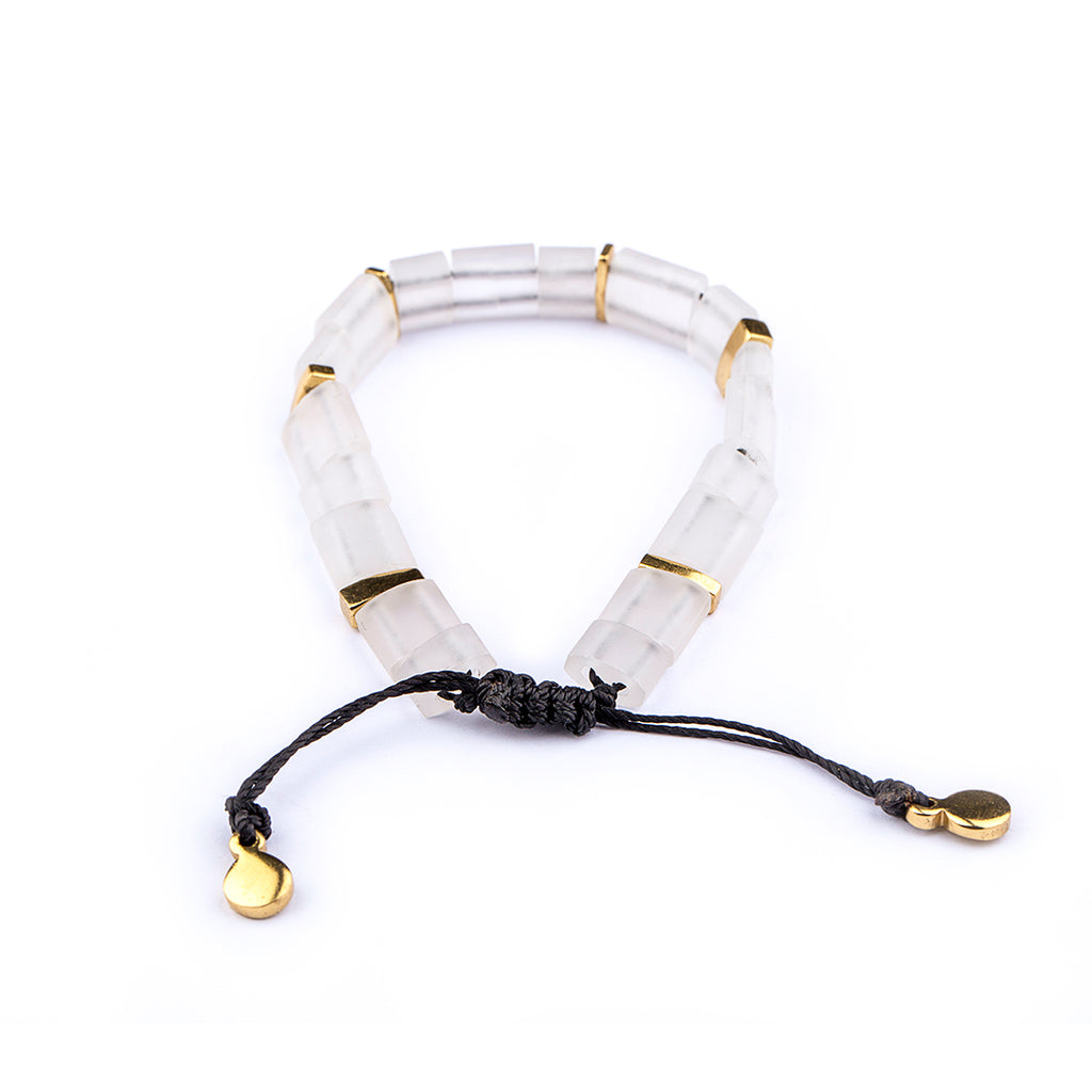 Milky Quartz Bracelet| Adjustable Bracelet| Bead Bracelet