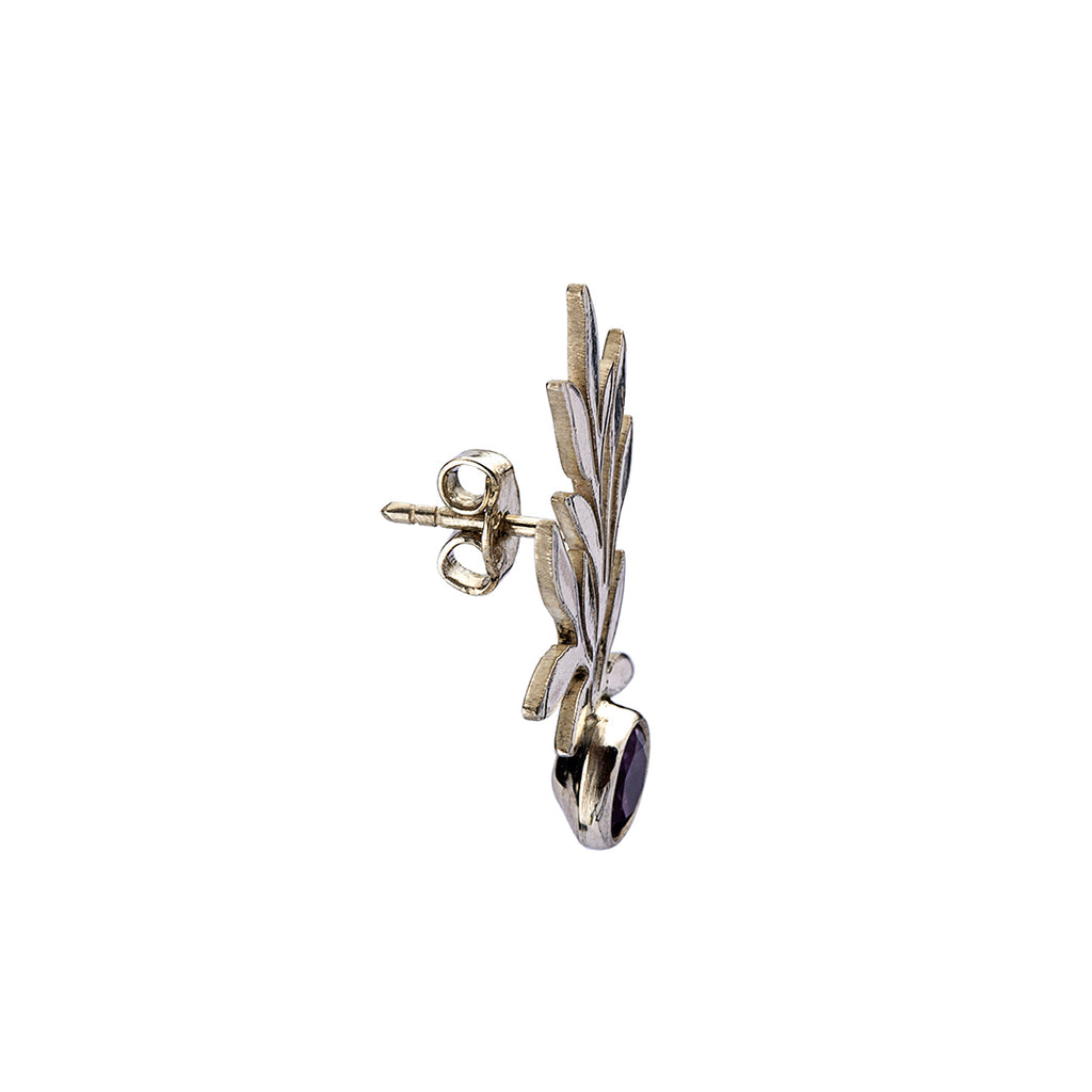 Amethyst Earrings| Silver Earrings | Handmade | Faceted gemstone