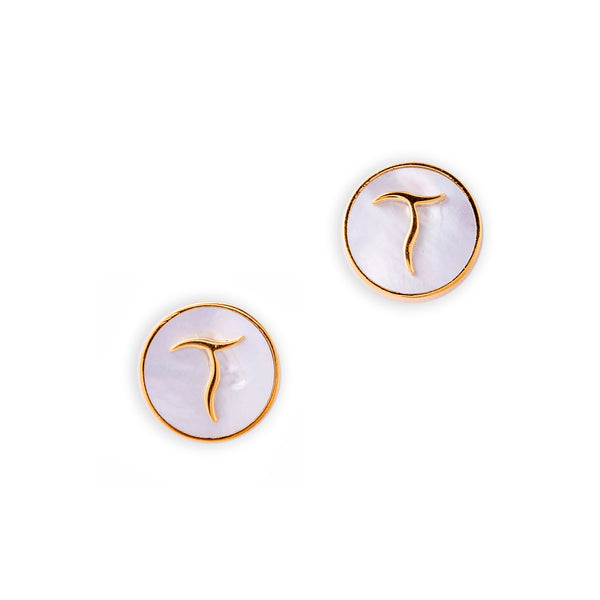 Urdu Harf/Hurf Earrings| Mother of Pearl| Brass Earrings| Alif Madda