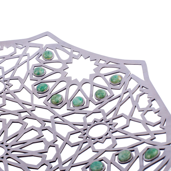 Home Decor| Gemstone Inlay| Aventurine Decoration| Geometric Patterns| Pietra Dura