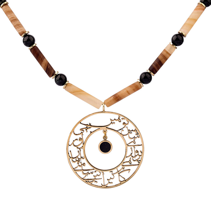 Onyx Necklace | Jasper Necklace | Iqbal's Poetry | Pietra Dura | Handmade