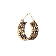 Load image into Gallery viewer, Geometric Pattern Earrings | Brass Earrings | Mughal Jewelry