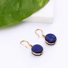 Load image into Gallery viewer, Silver Gold Plated Earrings| Lapis Lazuli Earrings| Handmade