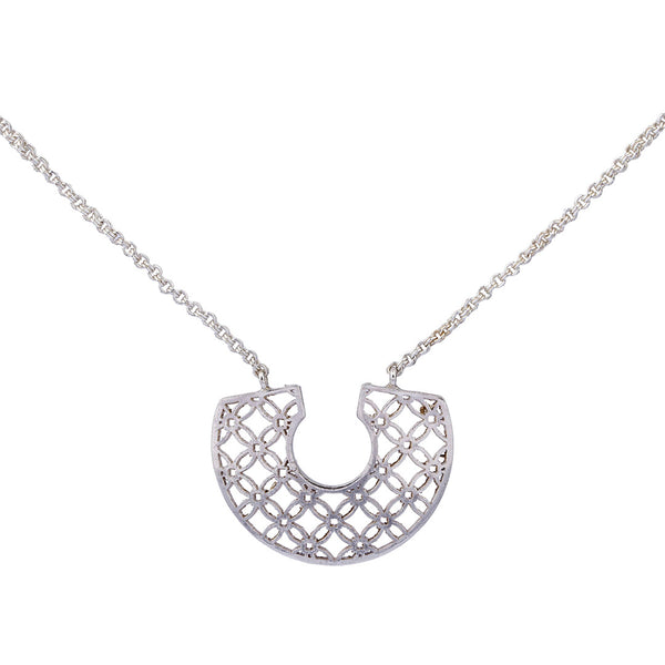 Silver Necklace | Geometric Patterns | Handmade