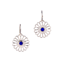 Load image into Gallery viewer, Silver Earrings| Lapis Lazuli Earrings| Geometric Patterns| Pietra Dura