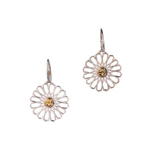 Load image into Gallery viewer, Silver Earrings| Citrine Earrings| Geometric Patterns| Pietra Dura