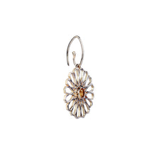 Load image into Gallery viewer, Silver Earrings| Citrine Earrings| Geometric Patterns| Pietra Dura