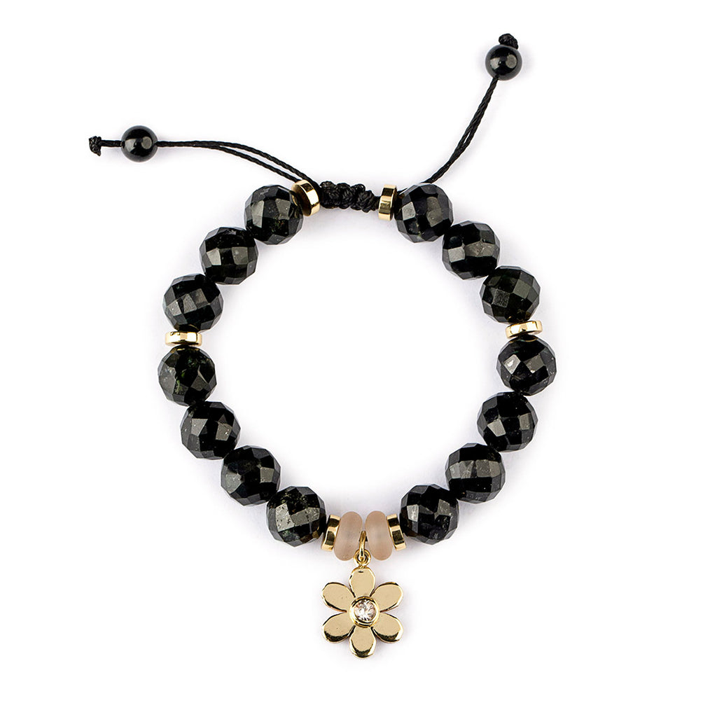 Faceted Beads Bracelet | Black Jasper Bracelet | Gemstone Bracelet
