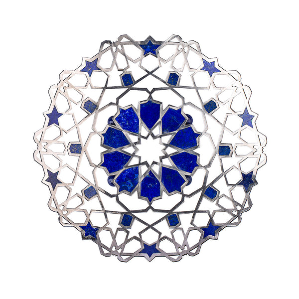 Home Decor| Gemstone Inlay| Lapis Lazuli Decoration| Geometric Patterns| Pietra Dura