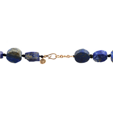 Load image into Gallery viewer, Silver Gold Plated Necklace| Lapis Lazuli Necklace| Gemstone Necklace | Handmade
