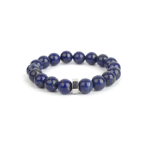 Load image into Gallery viewer, Lapis lazuli gemstone bracelet for men