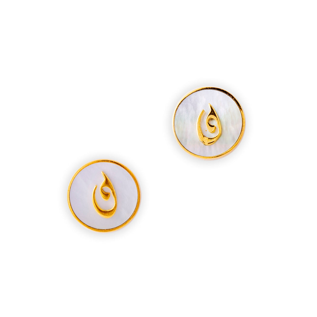 Urdu Harf/Hurf Earrings| Mother of Pearl| Brass Earrings| Hey