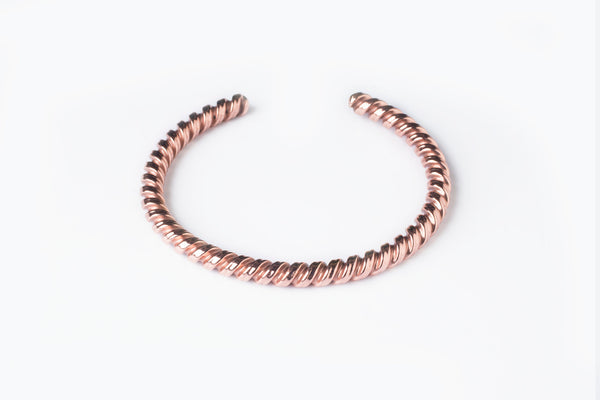 Twisted Copper bangle for men and women