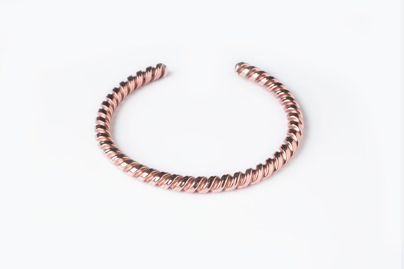 Twisted Copper bangle for men and women
